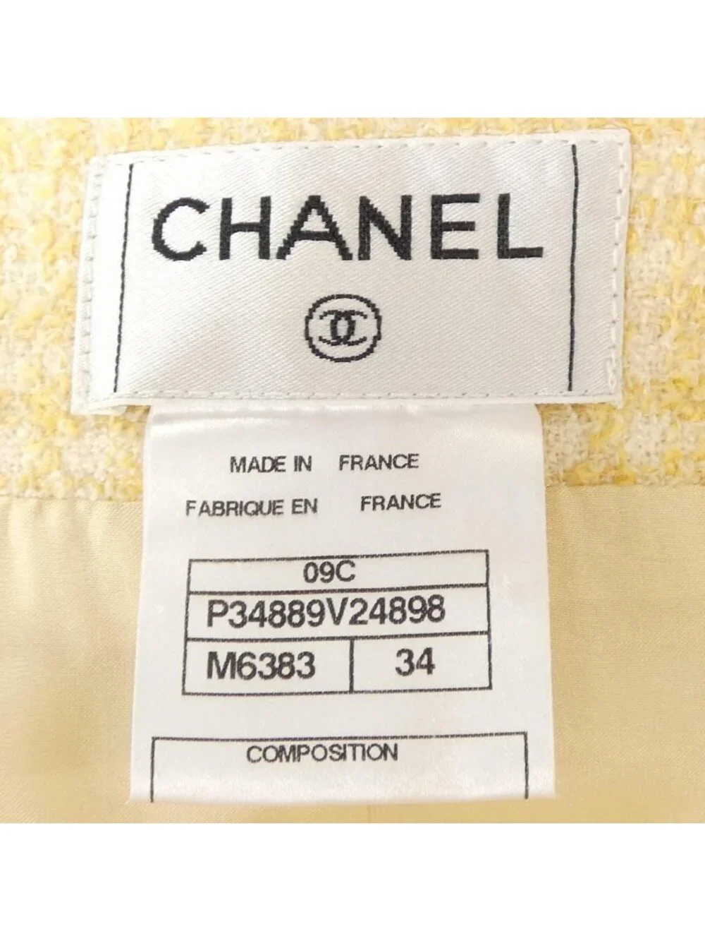 Chanel 09c Skirt Yellow